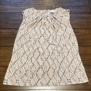 Calvin Klein Snake Print Top - Beige and Gray